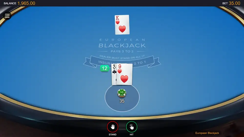 Graj w Europejski Blackjack Europejski Blackjack gra za darmo