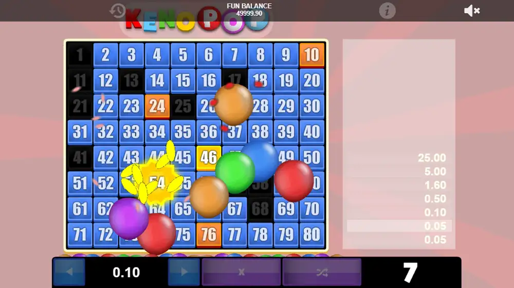 Zagraj w Keno Pop Keno Pop gra za darmo