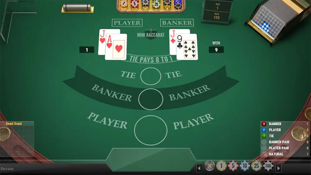 Zagraj w Mini Baccarat Mini Baccarat gra za darmo