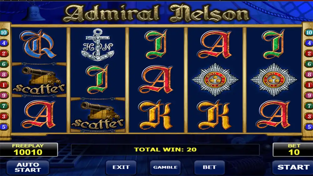 Graj w Admiral Nelson Admiral Nelson gra za darmo