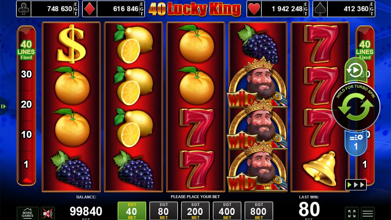 Zagraj w 40 Lucky King 40 Lucky King gra za darmo