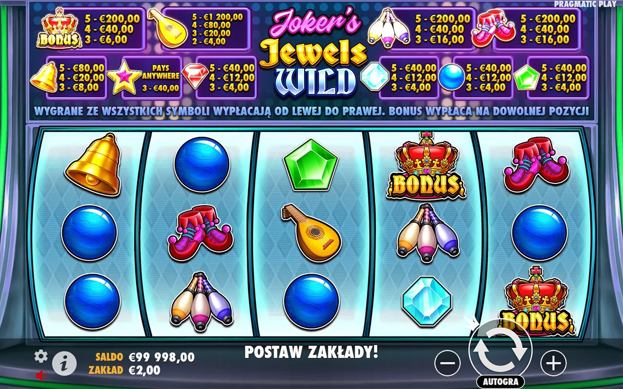 Zagraj w Joker’s Jewels Wild Joker’s Jewels Wild gra za darmo