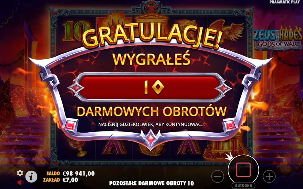 {105} Zeus vs Hades – Bogowie Wojny Darmowe Spiny.