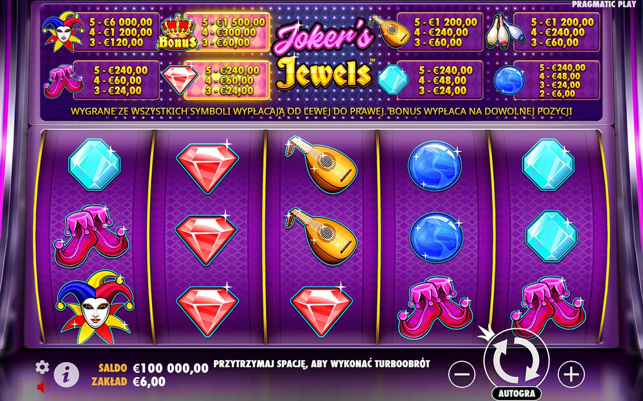 Zagraj w Joker’s Jewels Joker’s Jewels gra za darmo