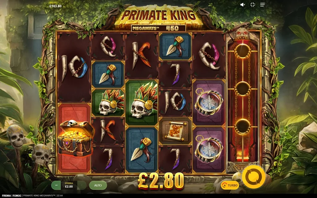 {101} Primate King Megaways Specjalne Symbole