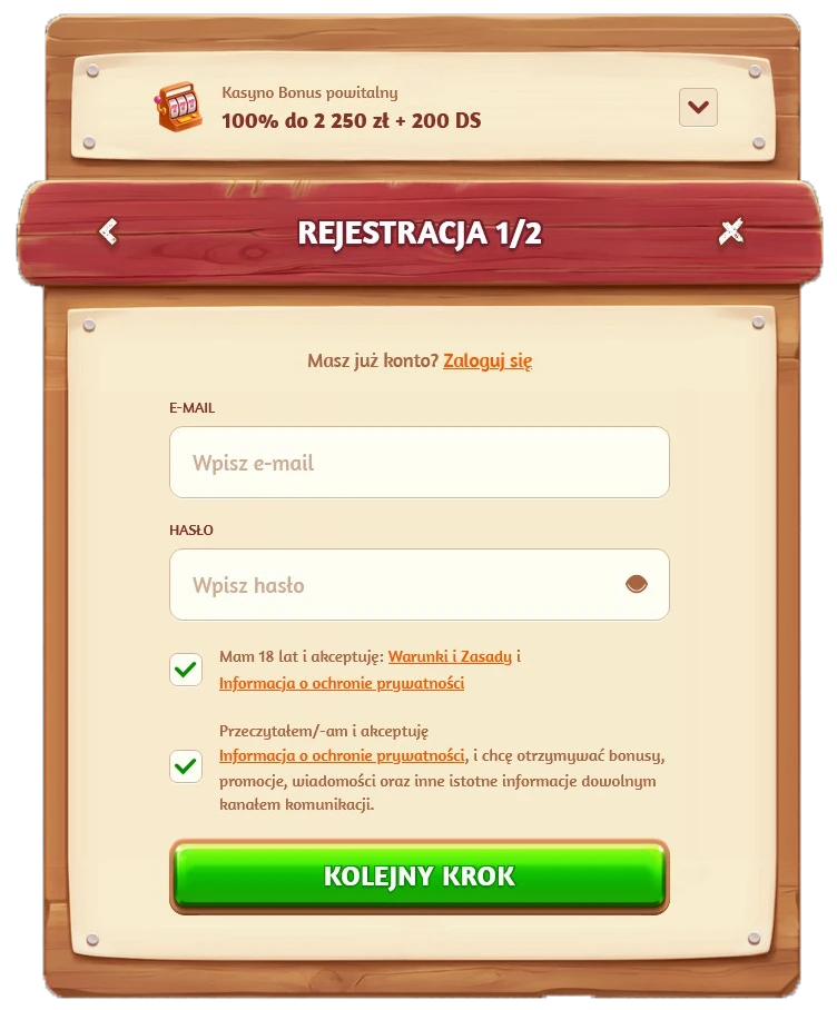 {56} BillyBets Formularz Rejestracyjny