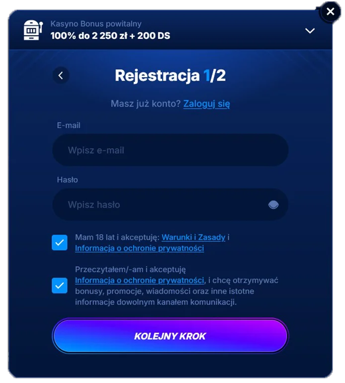 Boomerang Bet Formularz Rejestracyjny